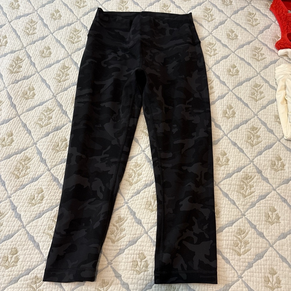 Lululemon Athletica Black Camo Leggings
